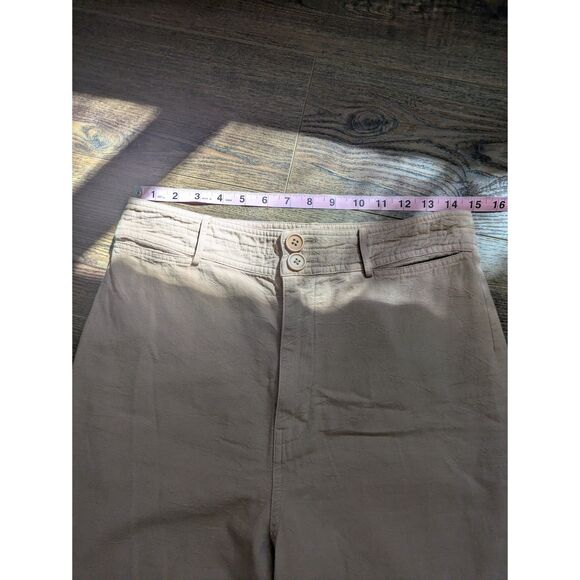 Apiece Apart New York Women's Beige Merida Cotton Wide Leg Pants 8 - Picture 8 of 8